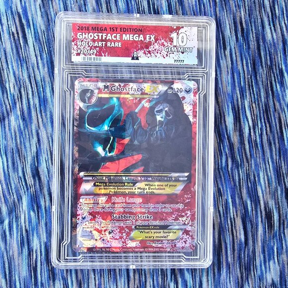 Ghost Face Pokemon Card - Scream - custom slab - Picture 1 of 7